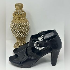 Brighton Black Crisscross Heels